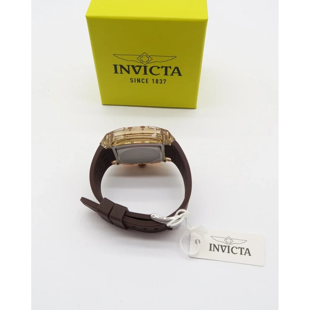 Invicta S1 Rally Men's 42mm Brown Allogrip Silicone Chronograph Watch New in Box